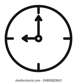 Nine O'Clock Icon Ideal for Time Tracking