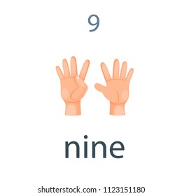 nine on the fingers