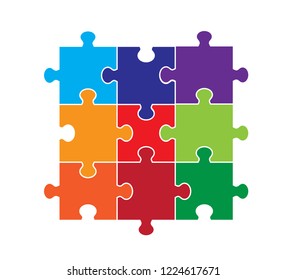 Nine Part Puzzle Graphic