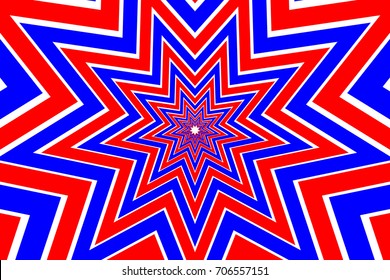 nine pointed star colorful abstract vector pattern