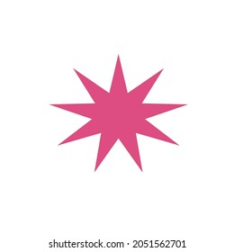 Nine pointed star icon background 