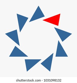 Nine pointed star logo design element