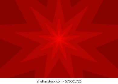 nine pointed star red abstract vector background