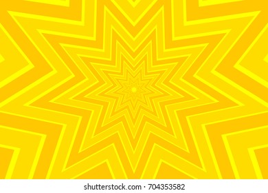 nine pointed star yellow abstract vector pattern