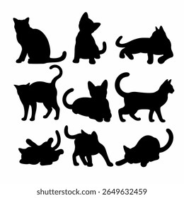  nine sets of cats silhouettes that you can use