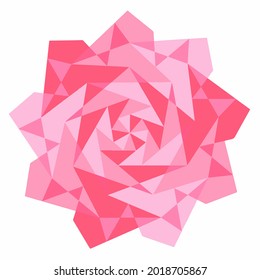 Nine Sided Rose Polygon Floral Symbol