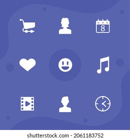 nine social network set icons
