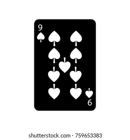 nine of spades french playing cards related icon icon image 