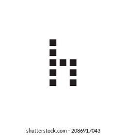 nine square letter h simple symbol logo vector