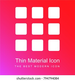 Nine Squares red and pink gradient material white icon minimal design