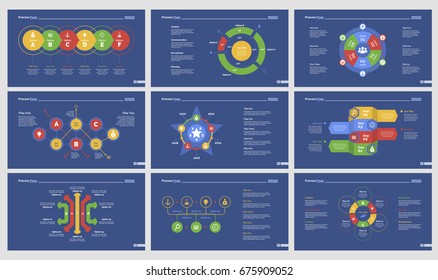 Nine Strategy Charts Slide Templates Set