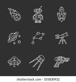 nine stylish space icons