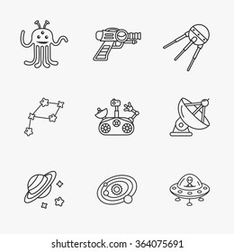 nine stylish space icons