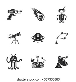 nine stylish space icons