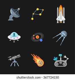 nine stylish space icons