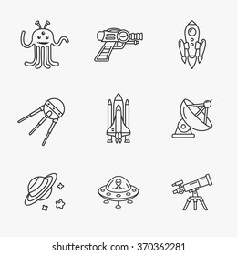 nine stylish space icons