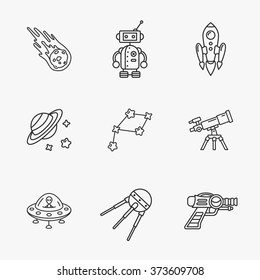 nine stylish space icons