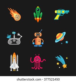nine stylish space icons
