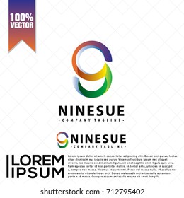 Nine Symbol Logo Vector Set