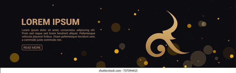 The nine in Thai style banner vector illustration, Number nine on gold bokeh background. Rama 9 of Thailand King