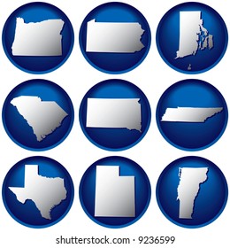 Nine United States Buttons