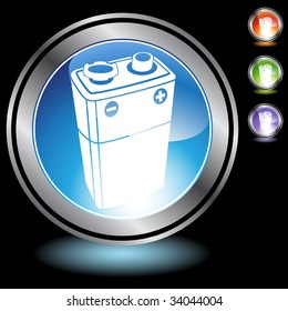 nine volt batter icon chrome crystal