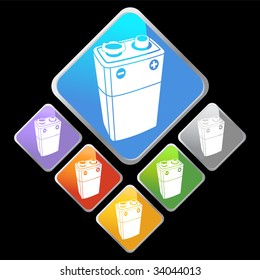 nine volt batter icon diamond