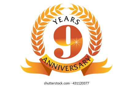 Nine Years  Ribbon Anniversary 