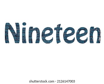 nineteen. Colorful typography text banner. Vector the word nineteen