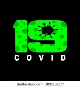 nineteen covid 19 design vector icon