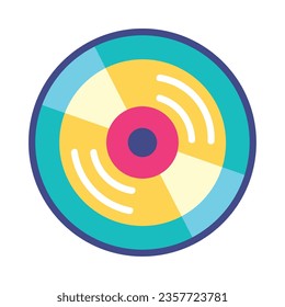 icono de cd de estilo pop art de noventa aislado