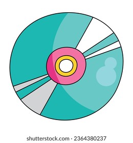 nineties pop art style compact disc vector isolated