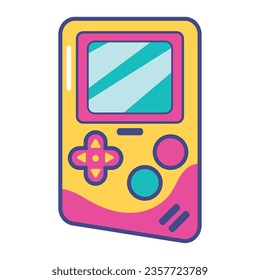 nineties pop art style game icon isolated