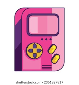 nineties pop art style video game isolated icon