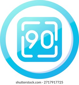 Neunzig Linie Vektor Icon Design