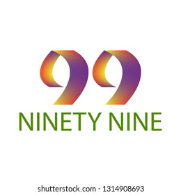 ninety nine logo design vector