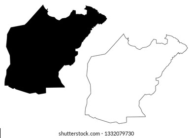 Nineveh Governorate (Republic of Iraq, Governorates of Iraq) map vector illustration, scribble sketch Nineveh Province map