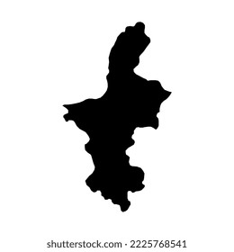 Ningxia Hui Autonomous Region map, administrative divisions of China. Vector illustration.