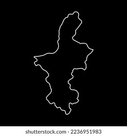 Ningxia Hui Autonomous Region map, administrative divisions of China. Vector illustration.