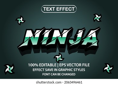 Ninja 3d Editable Text Effect