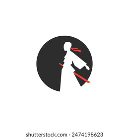 ninja abstract logo modern style