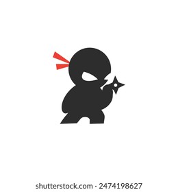 estilo moderno del logotipo abstracto del ninja