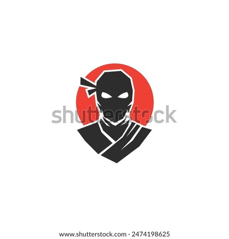 ninja abstract logo modern style