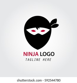 Ninja abstract logo vector