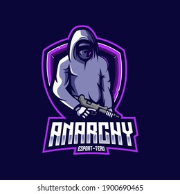 Ninja Anarchy Mascot Logo Design Vector For Esport Team