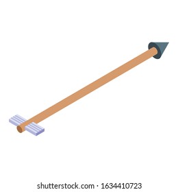 Ninja arrow icon. Isometric of ninja arrow vector icon for web design isolated on white background
