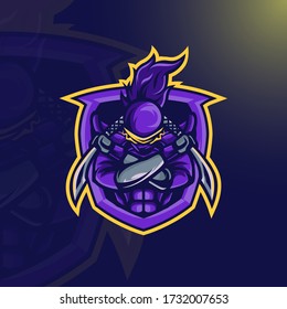 Ninja assasin design for mascot or logo you team