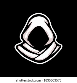 Ninja assasin logo concept. Game or emblem design template. Vector illustration