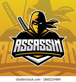 ninja assassin e-sport logo concept