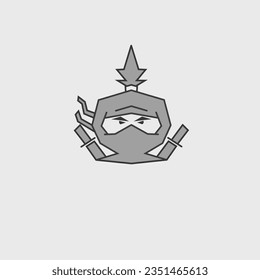 Ninja or assassin icon illustration vector over white background 